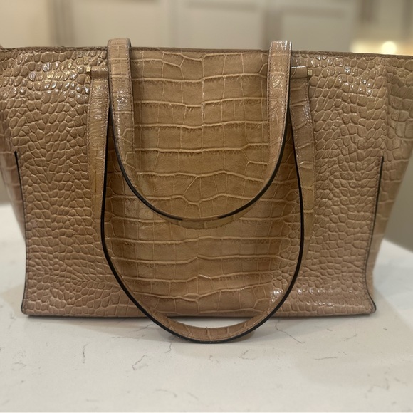 Kate Spade Croc-Embossed Tan Tote - Picture 3 of 9